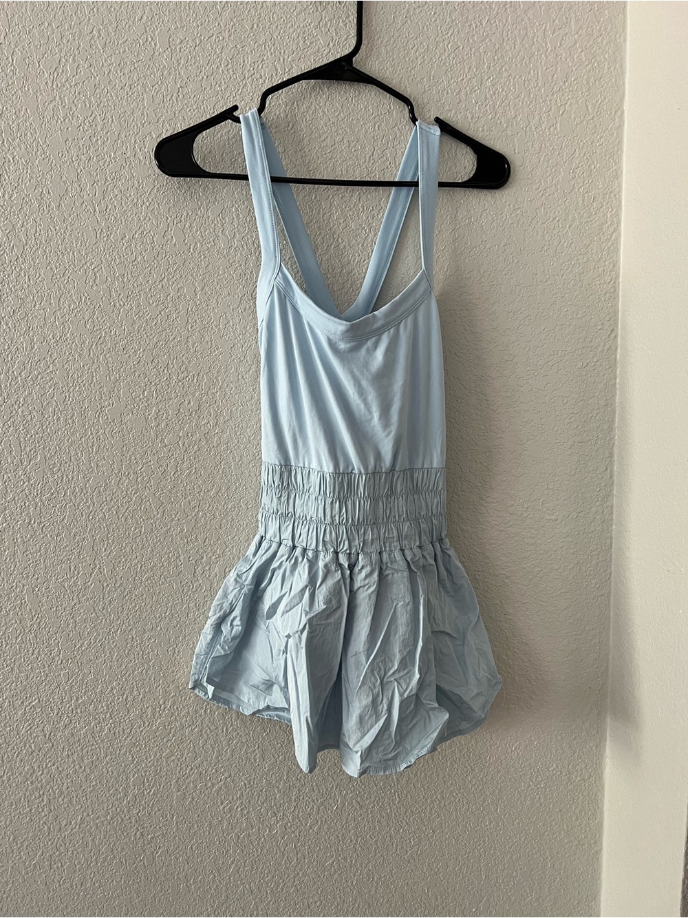 Light Blue Women's Smocked Romper - Unbranded Athetic